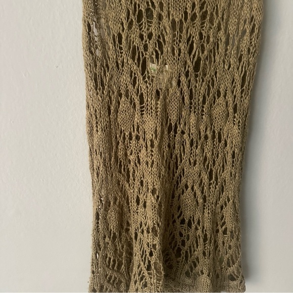 Urban Outfitters Starring at Stars Crochet Knit Bohemian Weatern Lace Tank M - Picture 4 of 9